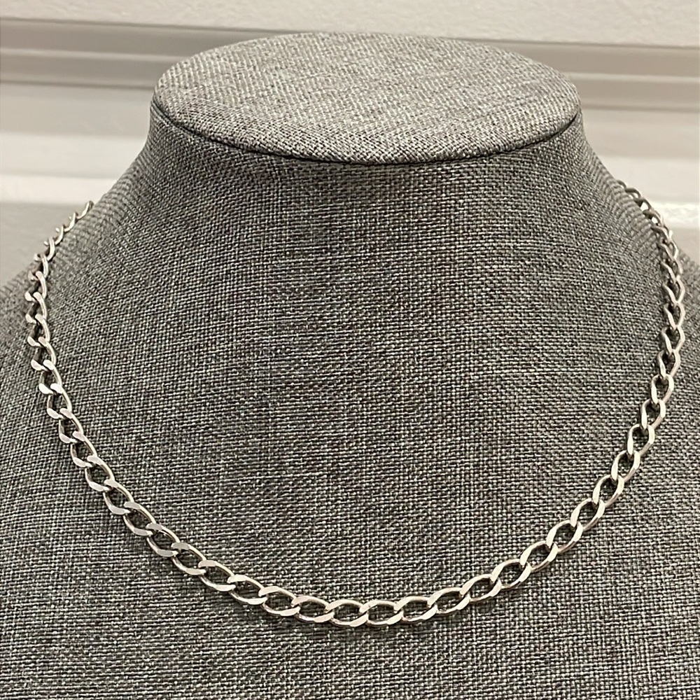 Silver Chain Link Necklace
